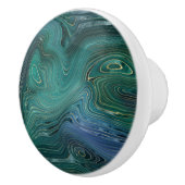 Keramik-Kommode aus blauem und grünem Marmor Keramikknauf (Rechts)