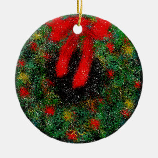 Keramik-Kreis der Weihnachtsverzierungs-(Wreath) Keramikornament