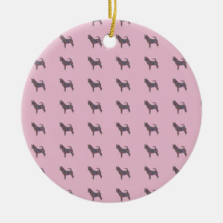 Keramik-Kreisschmuck mit Chihuahua-Muster Keramik Ornament