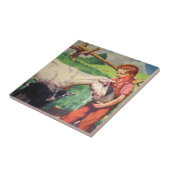 Keramik-Küche Fliese-Land Landarbeiter und Ziege Fliese (Seite)