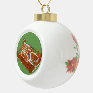 Keramik-Kugel-Weihnachtsbaumschmuck-Gingerbread-Ha Keramik Kugel-Ornament