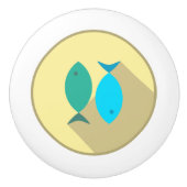 Keramik, Küstenleben, Fischerei Keramikknauf (Vorderseite)