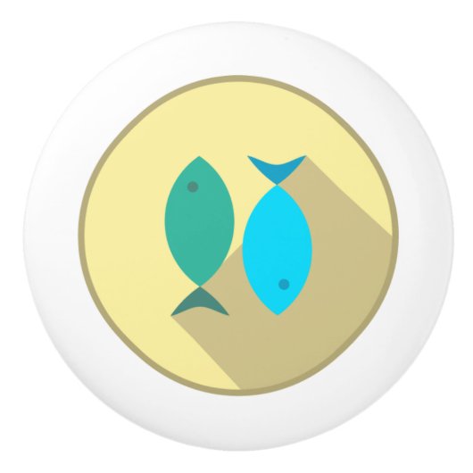 Keramik, Küstenleben, Fischerei Keramikknauf (Vorderseite)