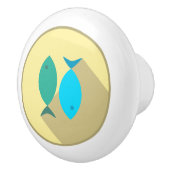 Keramik, Küstenleben, Fischerei Keramikknauf (Rechts)