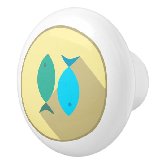 Keramik, Küstenleben, Fischerei Keramikknauf (Rechts)