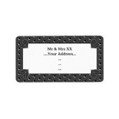 Keramik Lace Black Adressaufkleber (Vorne)
