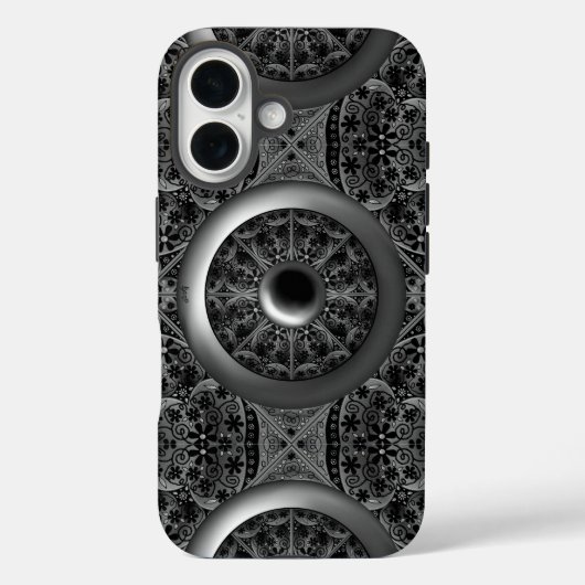Keramik Lace Black Case-Mate iPhone Hülle (Rückseite)