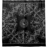 Keramik Lace Black Duschvorhang (Vorderseite)