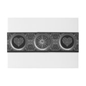 Keramik Lace Black Einladungsbanderole (Rückseitenbeispiel)