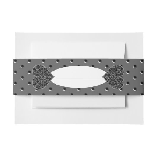 Keramik Lace Black Einladungsbanderole (Vorderseite Beispiel)