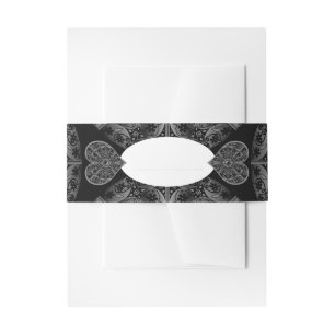 Keramik Lace Black Einladungsbanderole