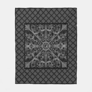 Keramik Lace Black Fleecedecke