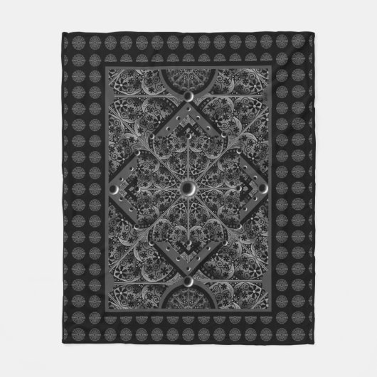 Keramik Lace Black Fleecedecke (Vorderseite)