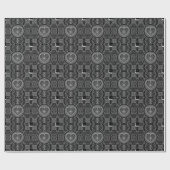 Keramik Lace Black Geschenkpapier (Flach)