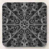 Keramik Lace Black Getränkeuntersetzer (Vorderseite)