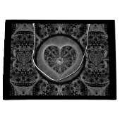 Keramik Lace Black Große Geschenktüte (Vorderseite)