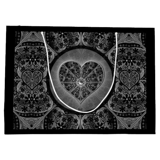 Keramik Lace Black Große Geschenktüte (Rückseite)