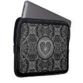 Keramik Lace Black Laptopschutzhülle (Vorne Rechts)