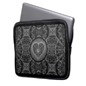 Keramik Lace Black Laptopschutzhülle (Vorderseite Links)