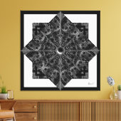Keramik Lace Black Leinwanddruck (Insitu (Wohnzimmer))