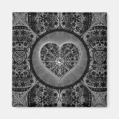 Keramik Lace Black Magnet (Vorne)