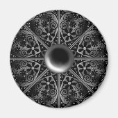 Keramik Lace Black Magnet (Vorne)