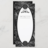 Keramik Lace Black Menükarte (Vorne/Hinten)