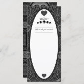Keramik Lace Black Menükarte (Vorne/Hinten)