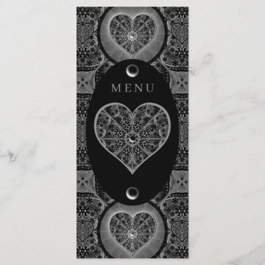 Keramik Lace Black Menükarte (Rückseite)
