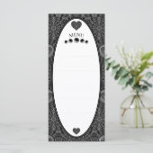 Keramik Lace Black Menükarte (Stehend Vorderseite)