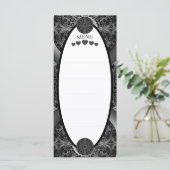 Keramik Lace Black Menükarte (Stehend Vorderseite)