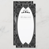 Keramik Lace Black Menükarte (Vorne/Hinten)