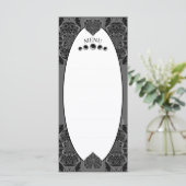 Keramik Lace Black Menükarte (Stehend Vorderseite)