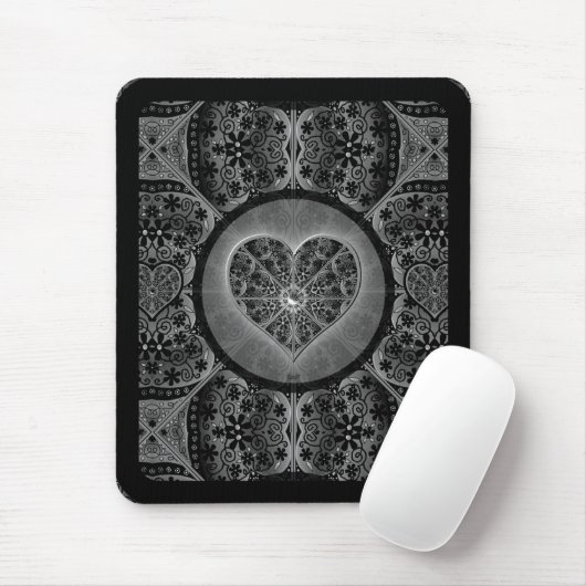 Keramik Lace Black Mousepad (Mit Mouse)