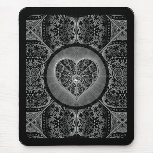 Keramik Lace Black Mousepad (Vorne)