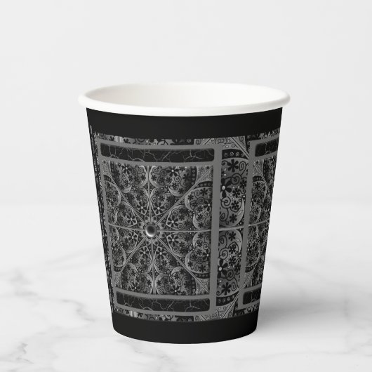Keramik Lace Black Pappbecher (Vorderseite)