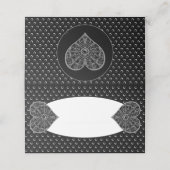 Keramik Lace Black Platzkarte (Außenseite Aufgefaltet)