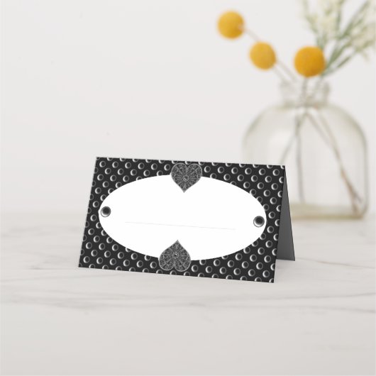 Keramik Lace Black Platzkarte (Vorderseite)