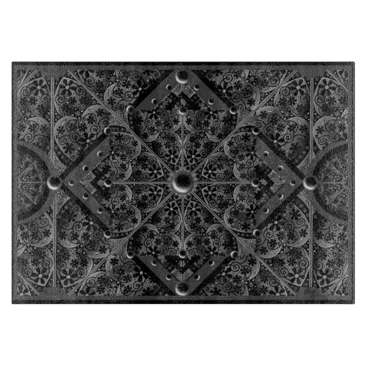 Keramik Lace Black Schneidebrett (Vorderseite)