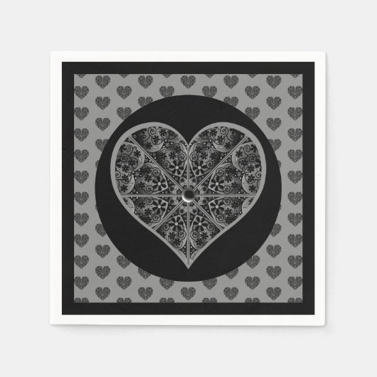 Keramik Lace Black Serviette (Vorderseite)