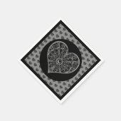 Keramik Lace Black Serviette (Ecke)