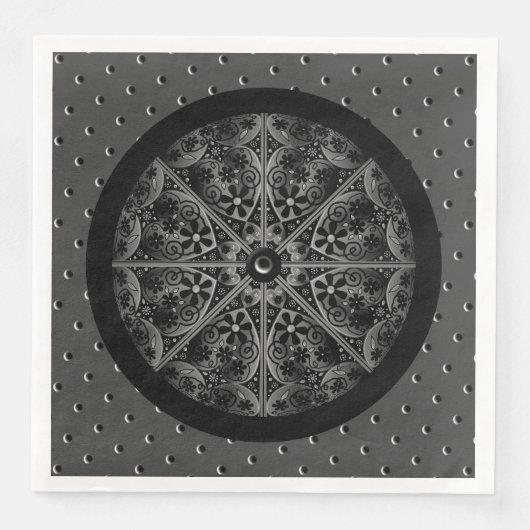 Keramik Lace Black Serviette (Vorderseite)