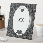 Keramik Lace Black Sockelschild (In Situ)