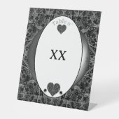 Keramik Lace Black Sockelschild (Vorderseite)