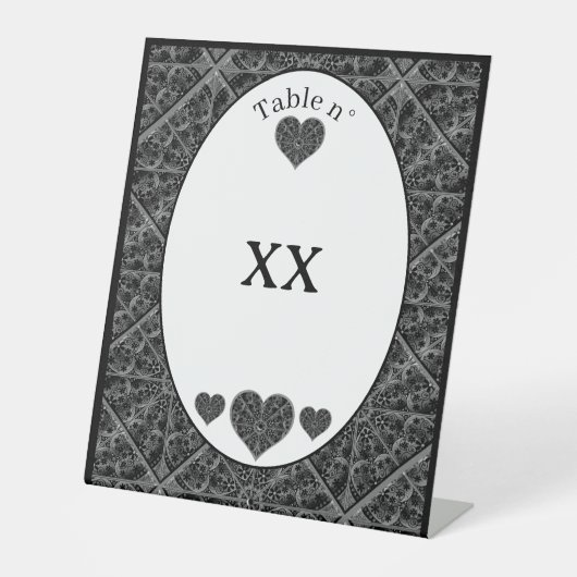 Keramik Lace Black Sockelschild (Vorderseite)