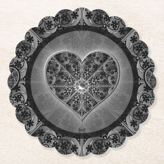 Keramik Lace Black Untersetzer (Vorderseite)