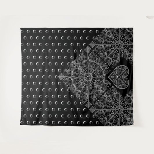 Keramik Lace Black Wandteppich (Vorderseite (Horizontal))