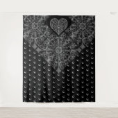 Keramik Lace Black Wandteppich (Vorderseite)