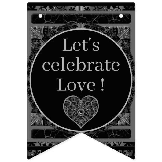 Keramik Lace Black Wimpelkette (Zweite Fahne)