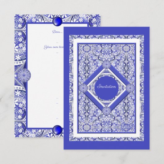 Keramik lace Blue of Greece (Vorne/Hinten)